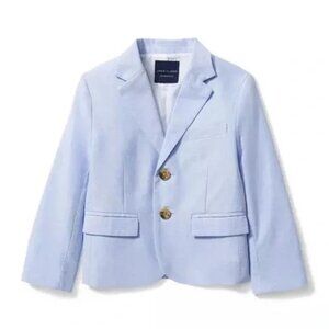 Janie & Jack Light Blue Oxford Cotton Blazer Size 7 NWT